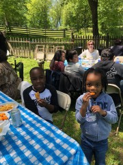 jaeden at picnic table